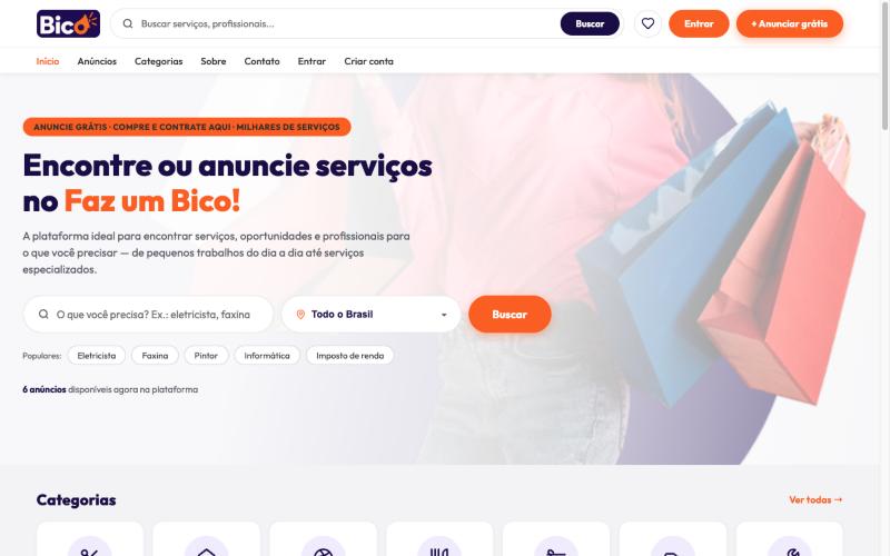 Site do Faz um Bico